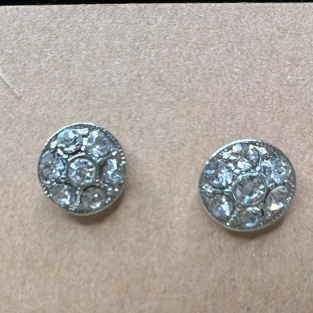 Faux Diamond Dome Earrings